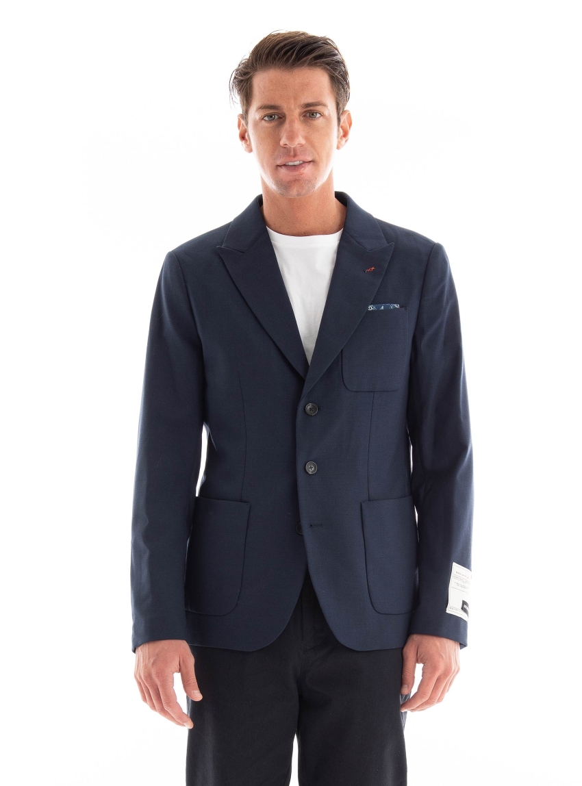 Scotch & Soda Peak Lapel Blazer - Dark Blue