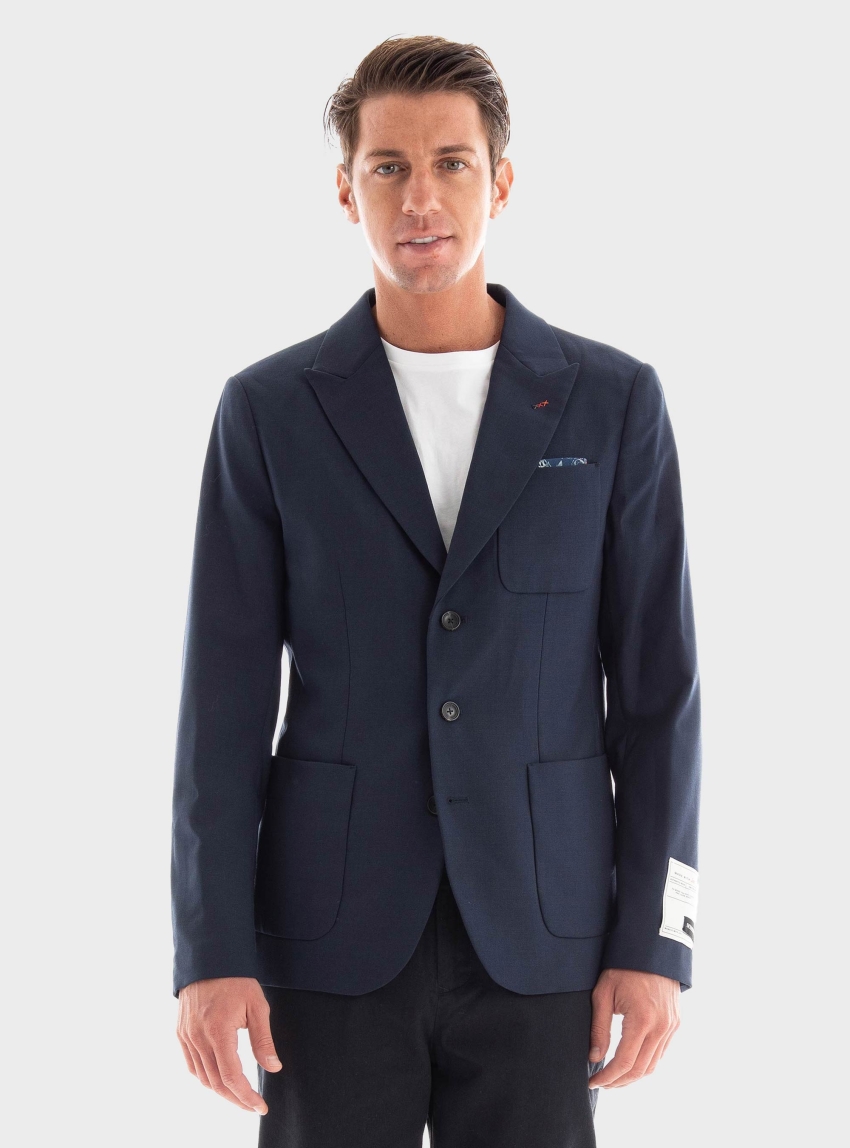 Scotch & Soda Peak Lapel Blazer - Dark Blue