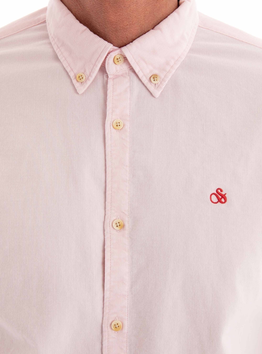 Scotch & Soda Slim Fit Corduroy Shirt - Light Pink
