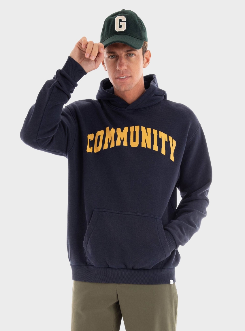 Les Deux Deacon Hoodie - Dark Blue