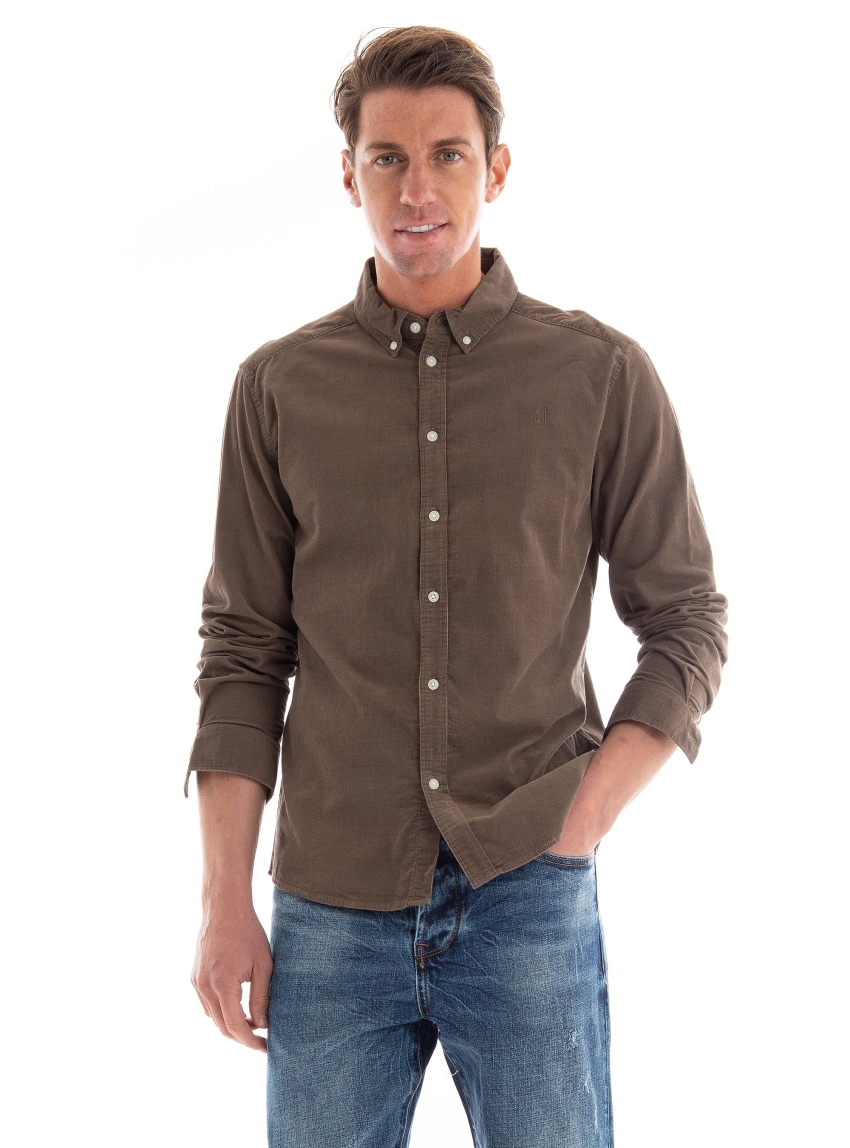 Les Deux Christoph Corduroy Shirt - Taupe