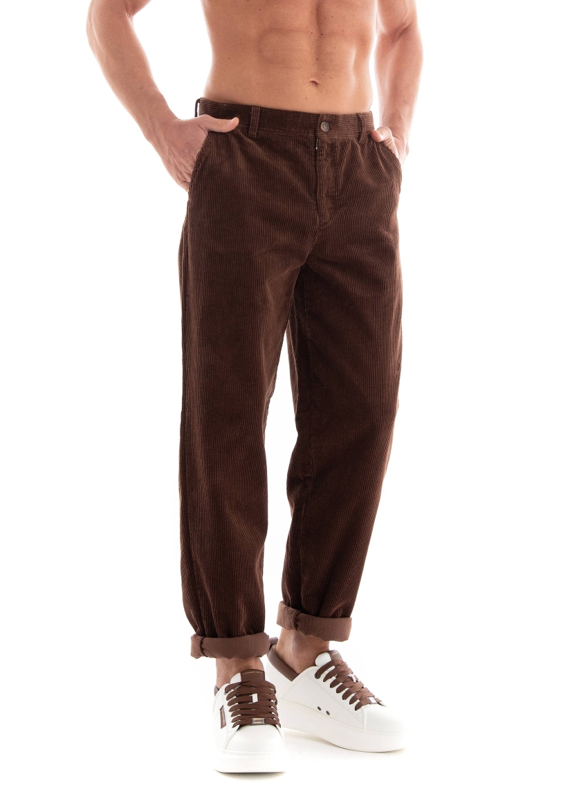 Les Deux Kody Heavy Corduroy Pants - Dark Brown