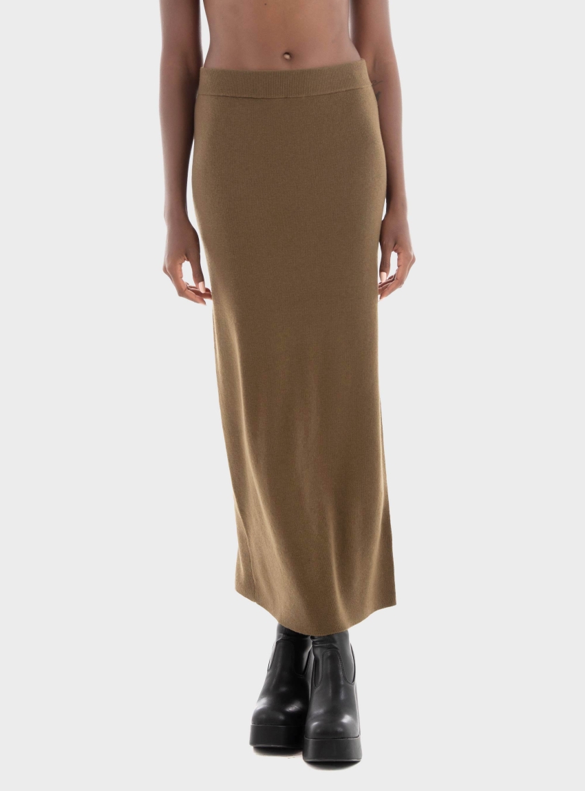 Marc O Polo Ribbed Knit Skirt - Olive 