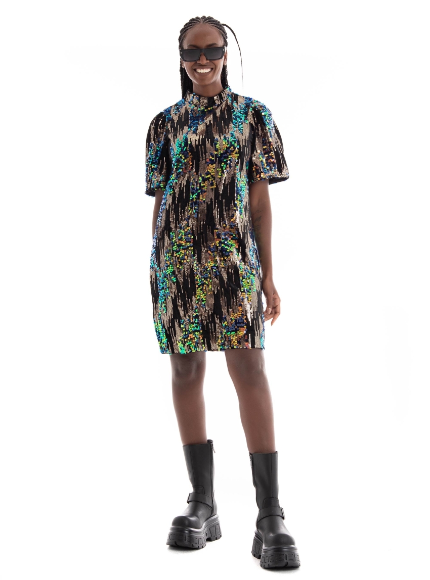 Vero Moda Sora 2/4 Short Dress - Black