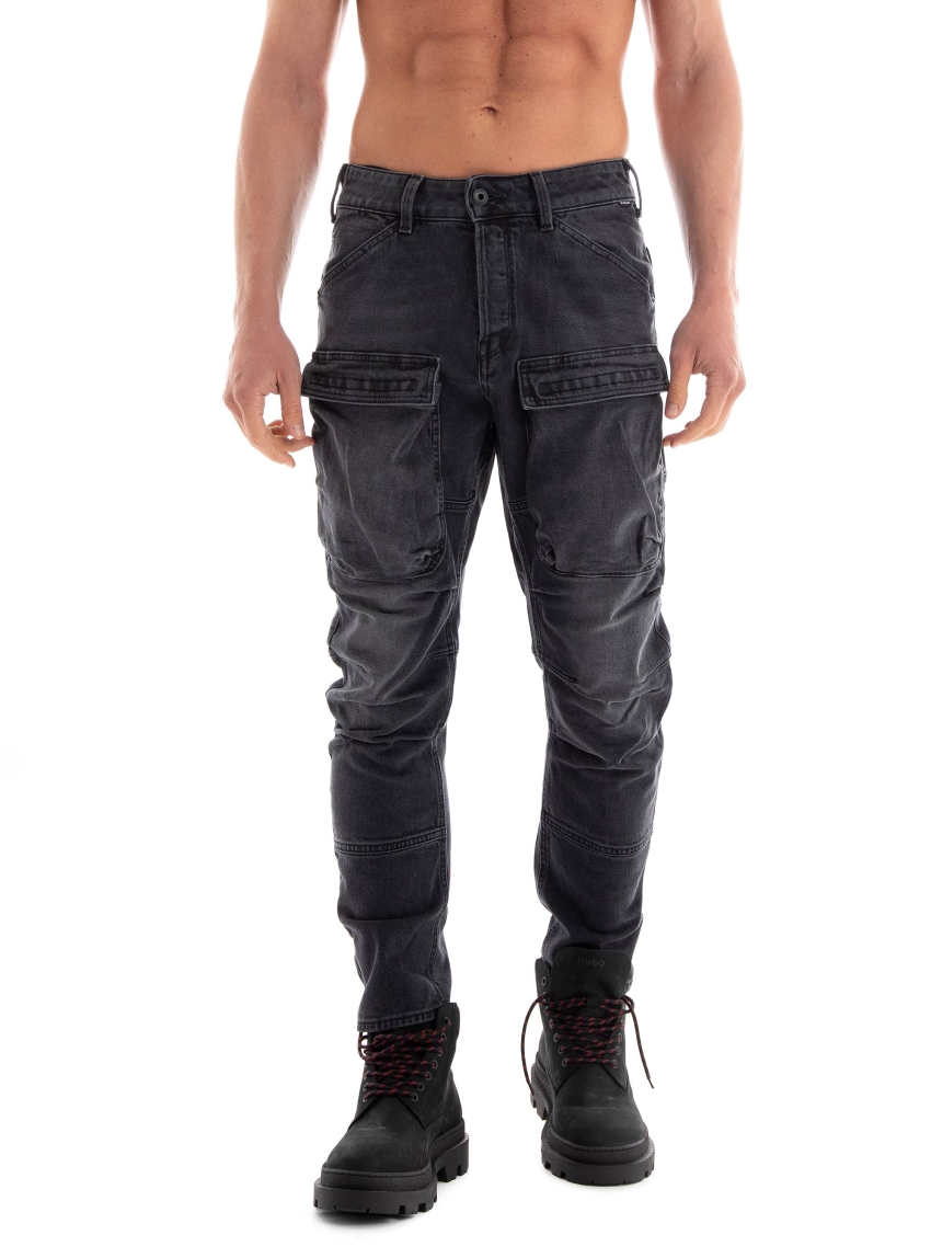 G-Star 3D Straight Tapered Denim Cargo - Black