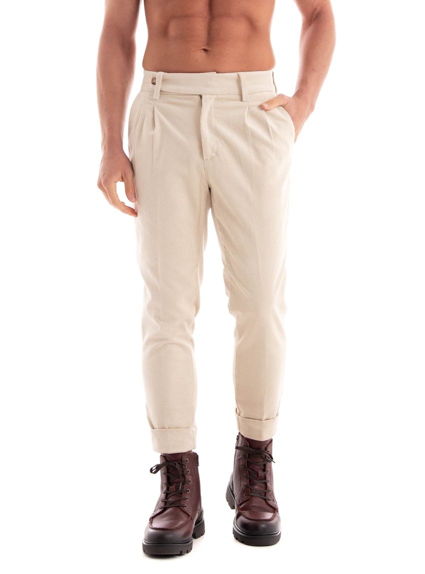 Paul Miranda Corduroy Pants - Light Beige