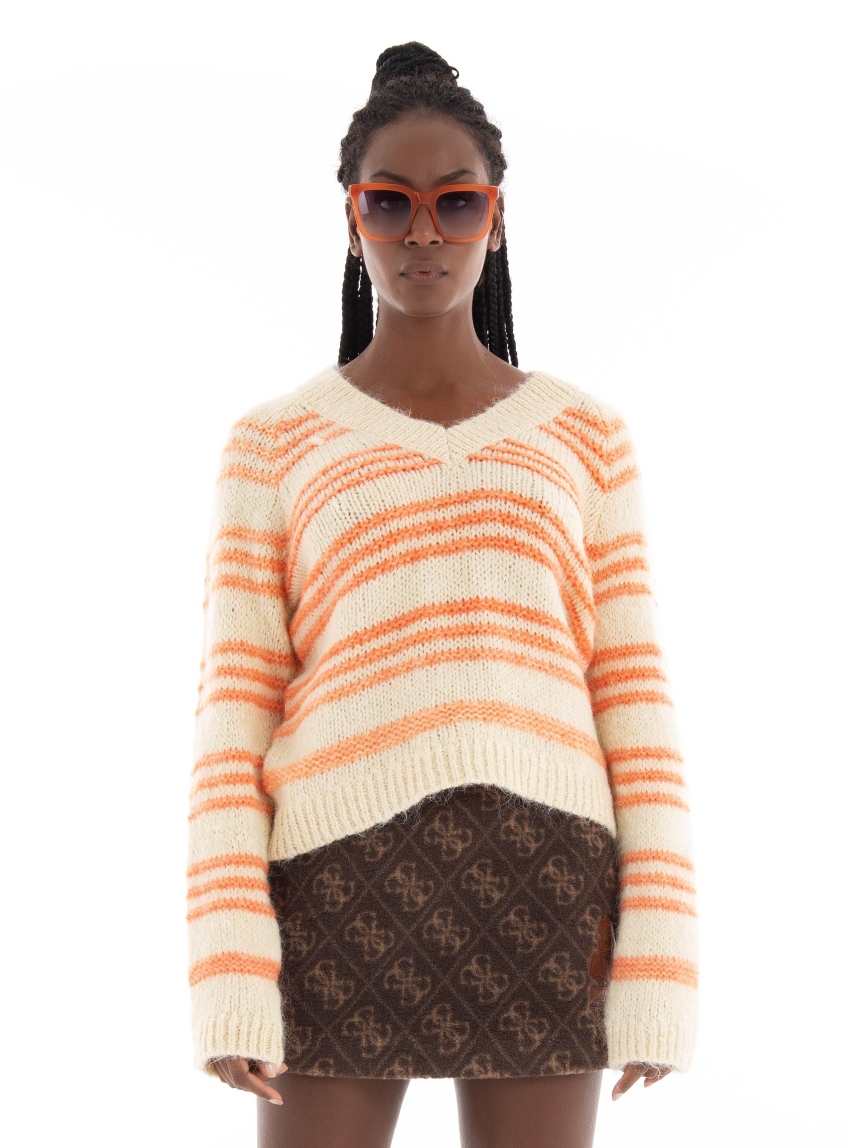 Only Bailey V-Neck Knit - Light Beige