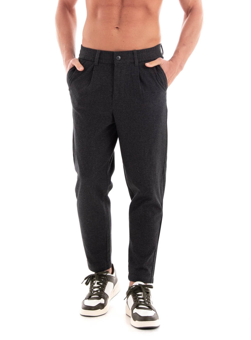 Jack & Jones Karl Reese Tapered Winter Chino Pants - Dark Grey