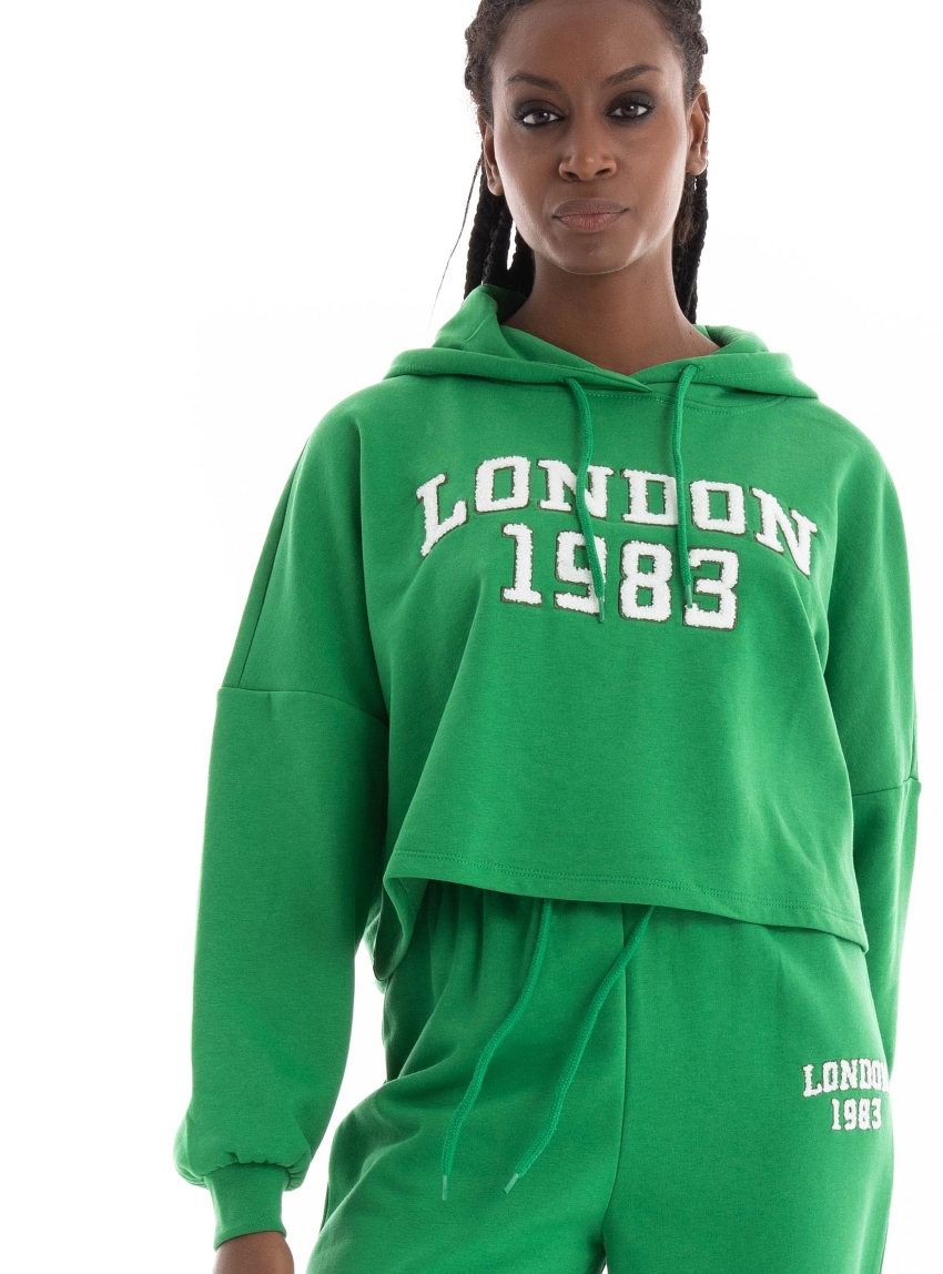 Only Toddy Short Sweat Hoodie - Green