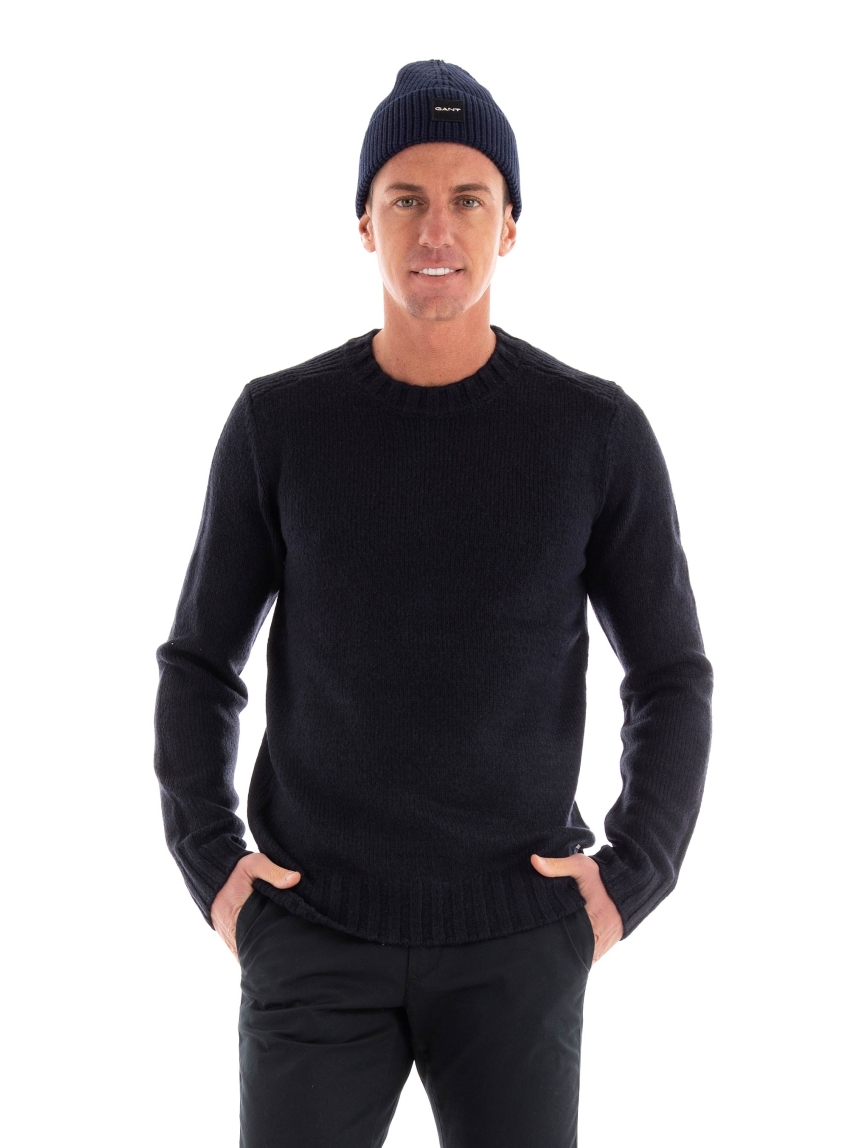 Dstrezzed Per Crew Neck Knit - Dark Blue