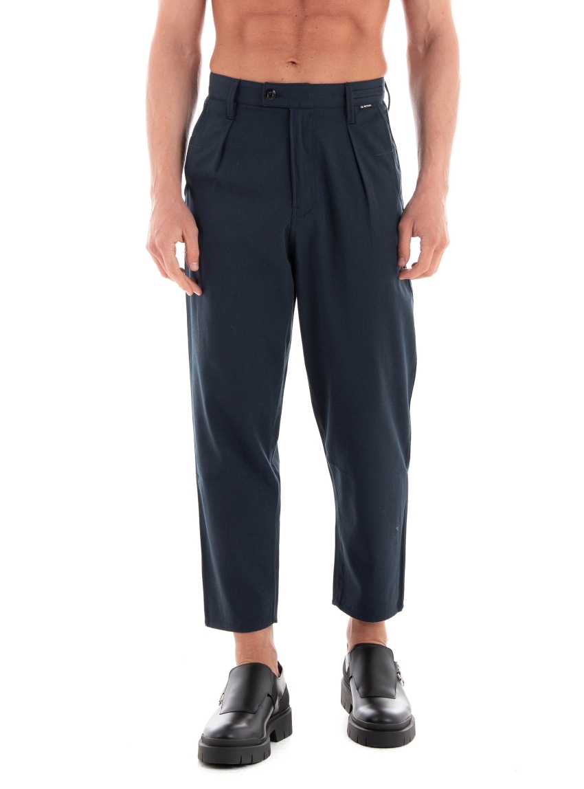 G-Star Pleated Chino Relaxed Pants - Dark Blue