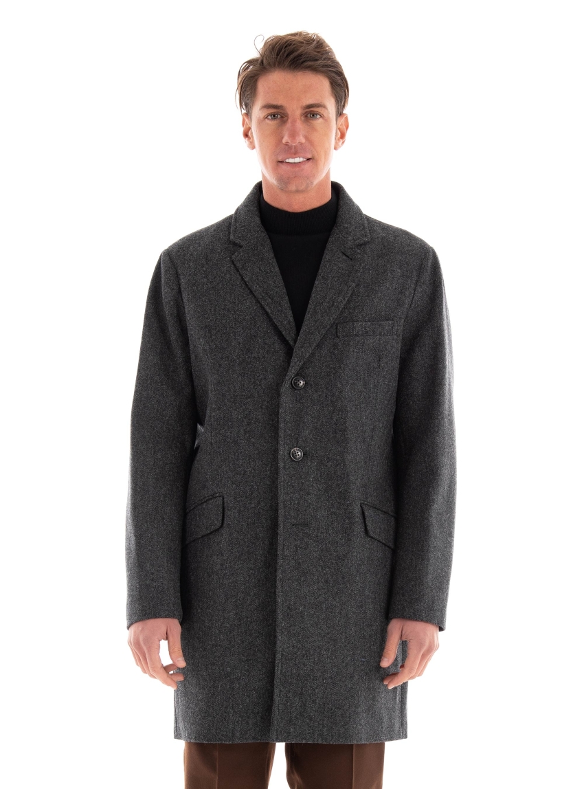Barbour Harrow Wool Coat - Grey Melange