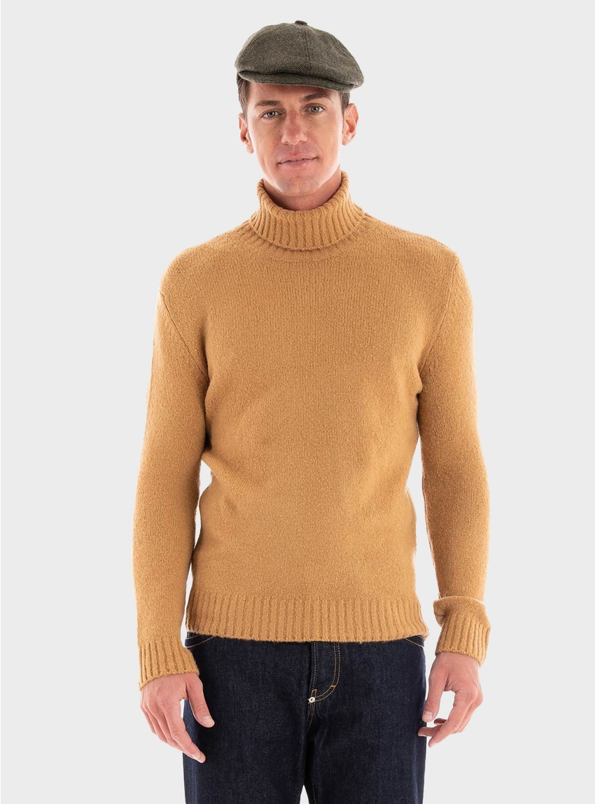Paul Miranda Roll Neck Knit - Dark Beige