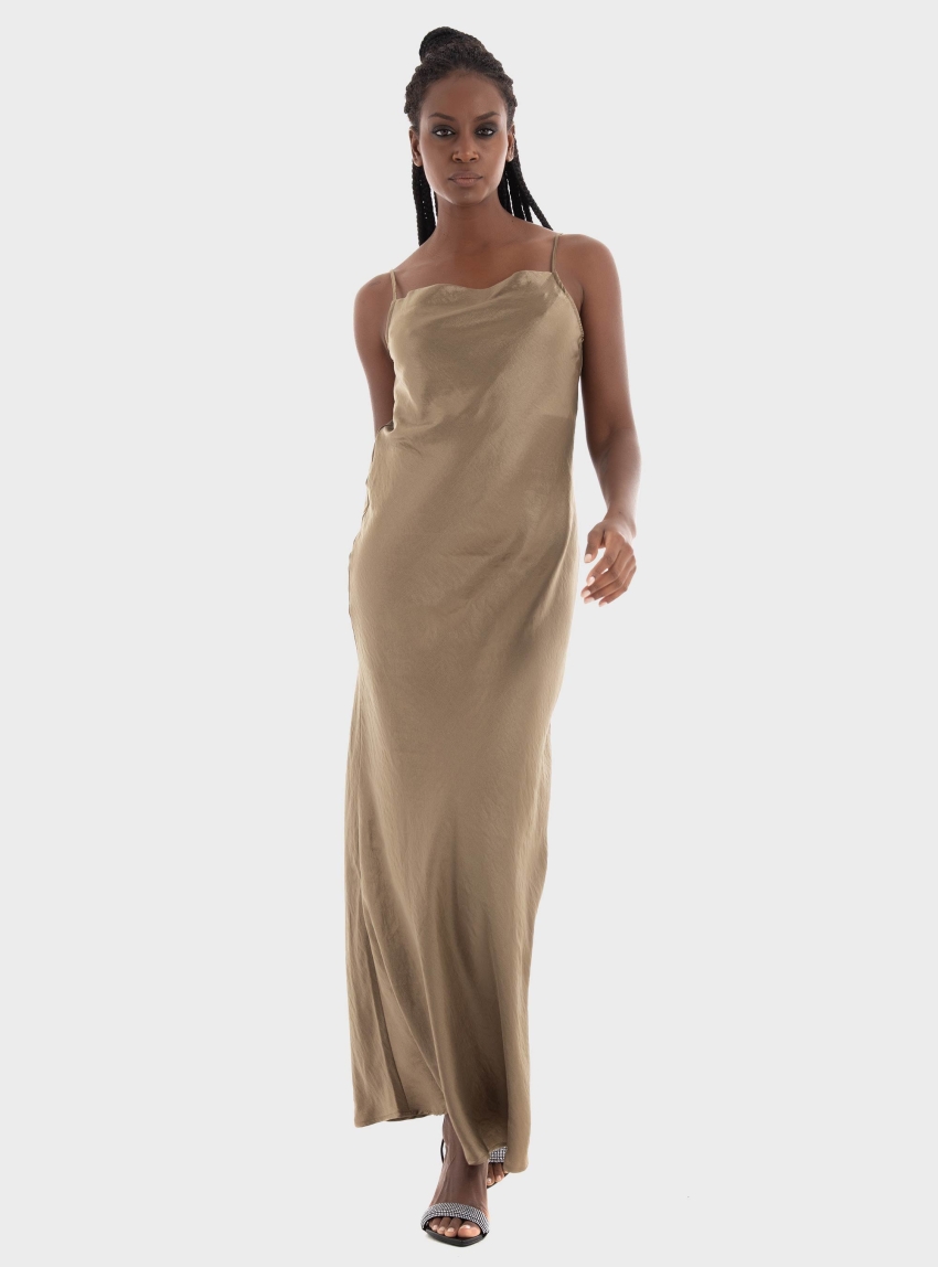 Selected Silva Ankle Strap Dress - Gold