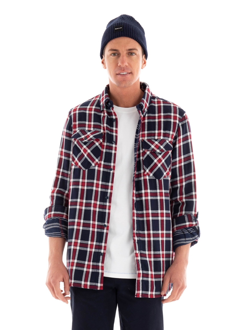 Scotch & Soda Archive Double Face Twill Check - Red