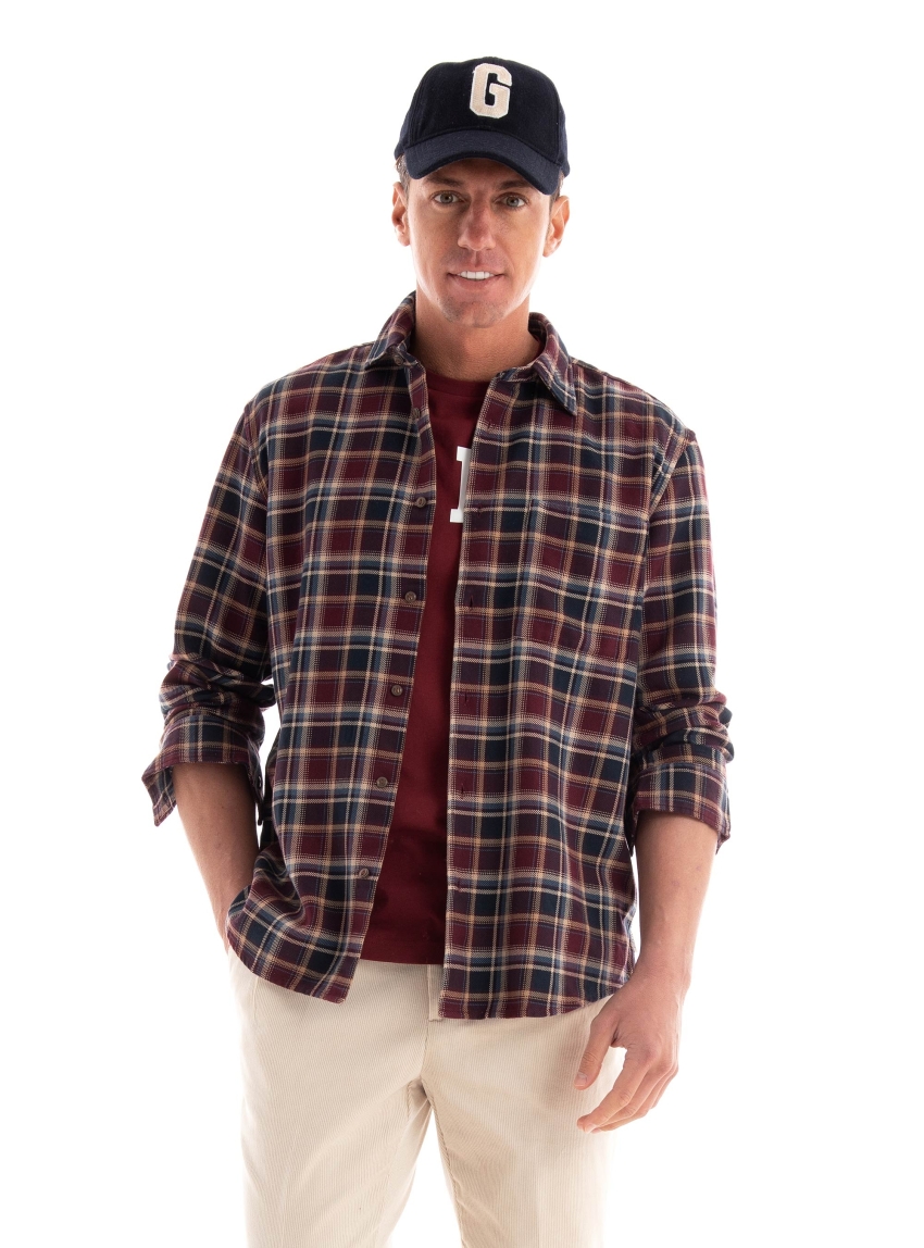 Marc O Polo Checked Regular Fit Shirt - Dark Blue