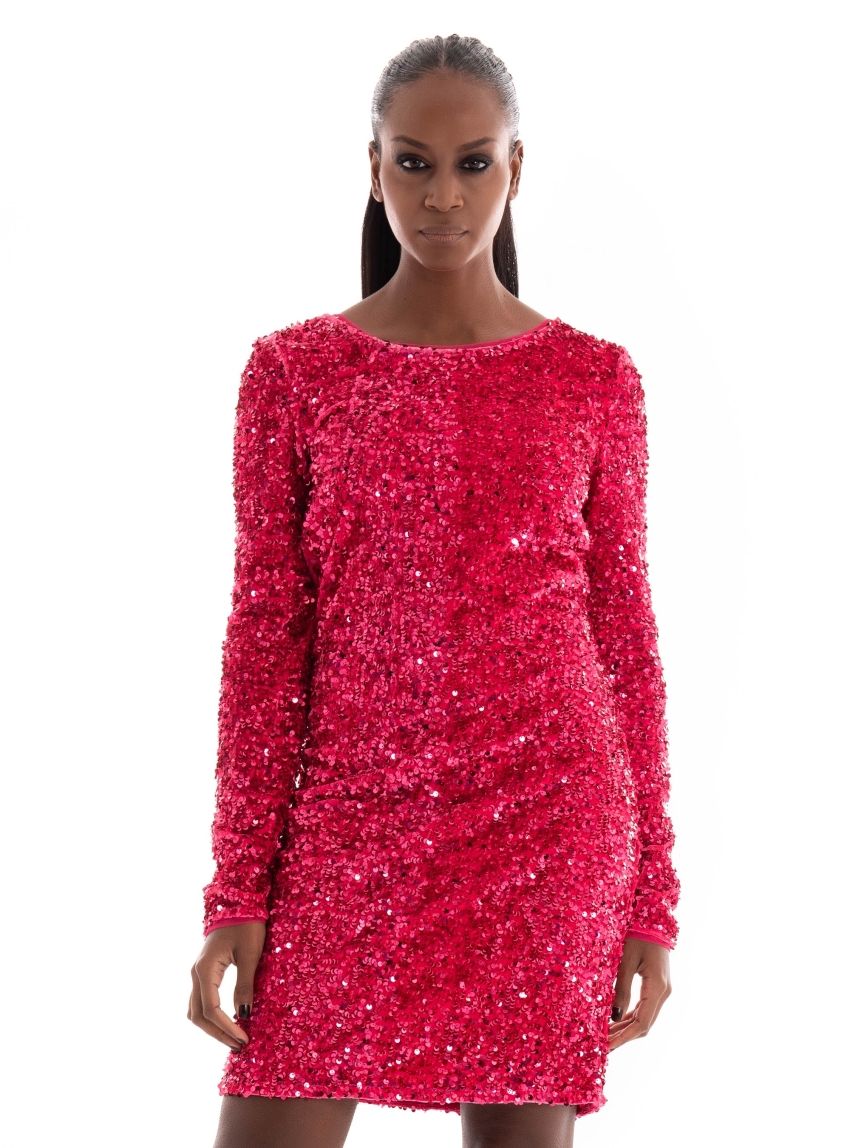 Only Confidence Sequins Dress - Hot Pink