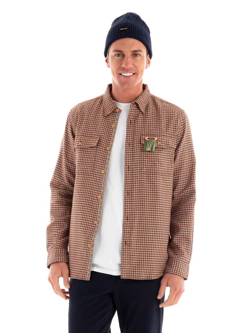 Scotch & Soda Minimal Grindle Yarn Check - Bordeaux