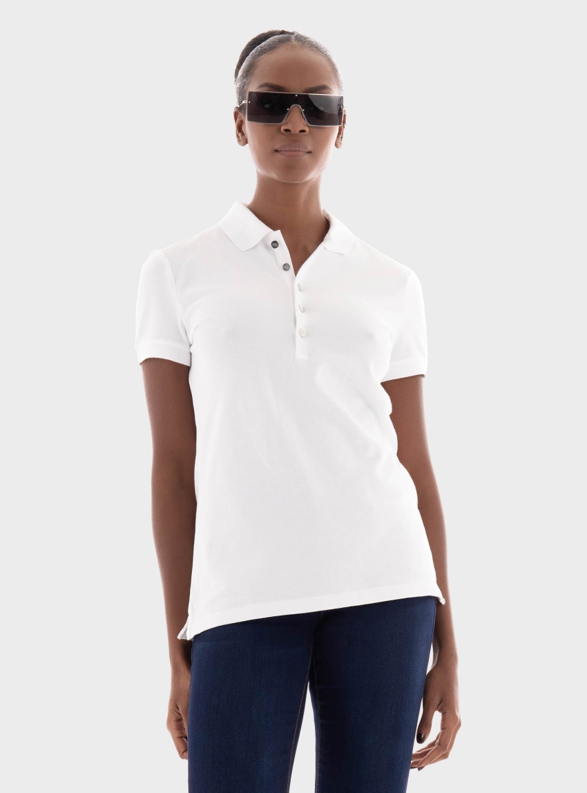 LAUREN Ralph Lauren Pique Slim Fit Polo Shirt - White