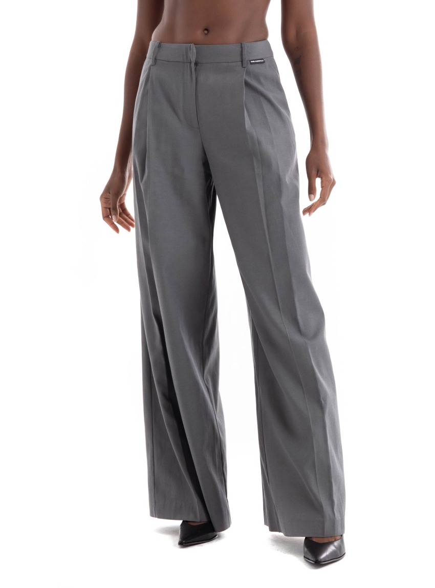 Karl Lagerfeld Wide Leg Pants - Grey