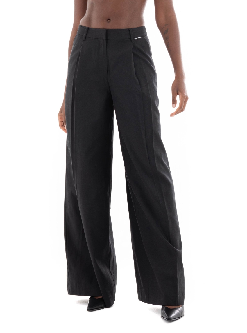 Karl Lagerfeld Wide Leg Pants - Black