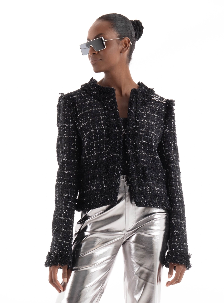 Karl Lagerfeld Boucle Jacket - Black
