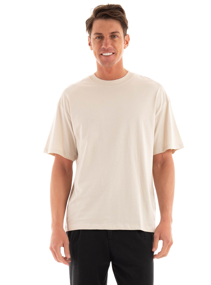 Jack & Jones Bradley O-Neck Tee - Light Beige