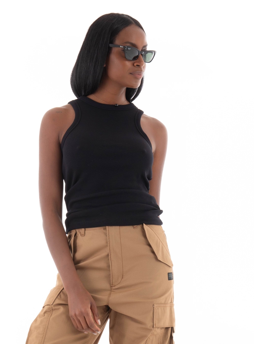 JJXX Forest Rib Tank Top - Black