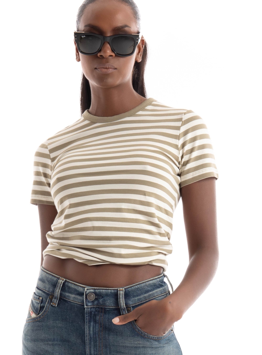 JJXX Gigi Stripe Tee - Olive 