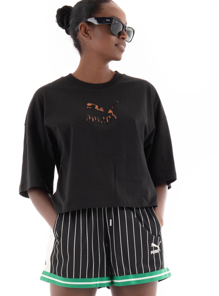 Puma Classics Kitten Logo Infill Tee - Black