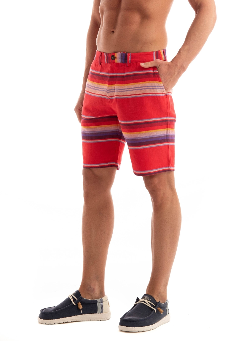 Scotch & Soda Double Striped Layered Chino Shorts - Multi Colors