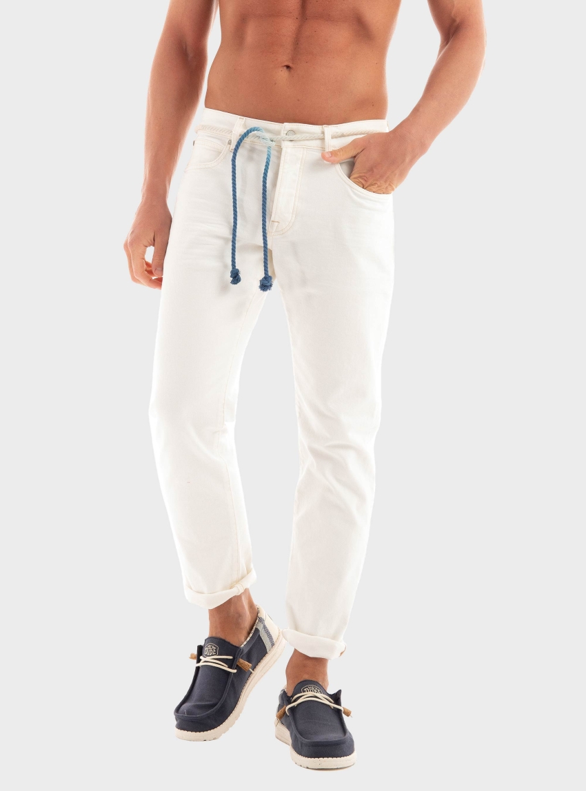 Scotch & Soda The Zee Straight Fit Jeans - White