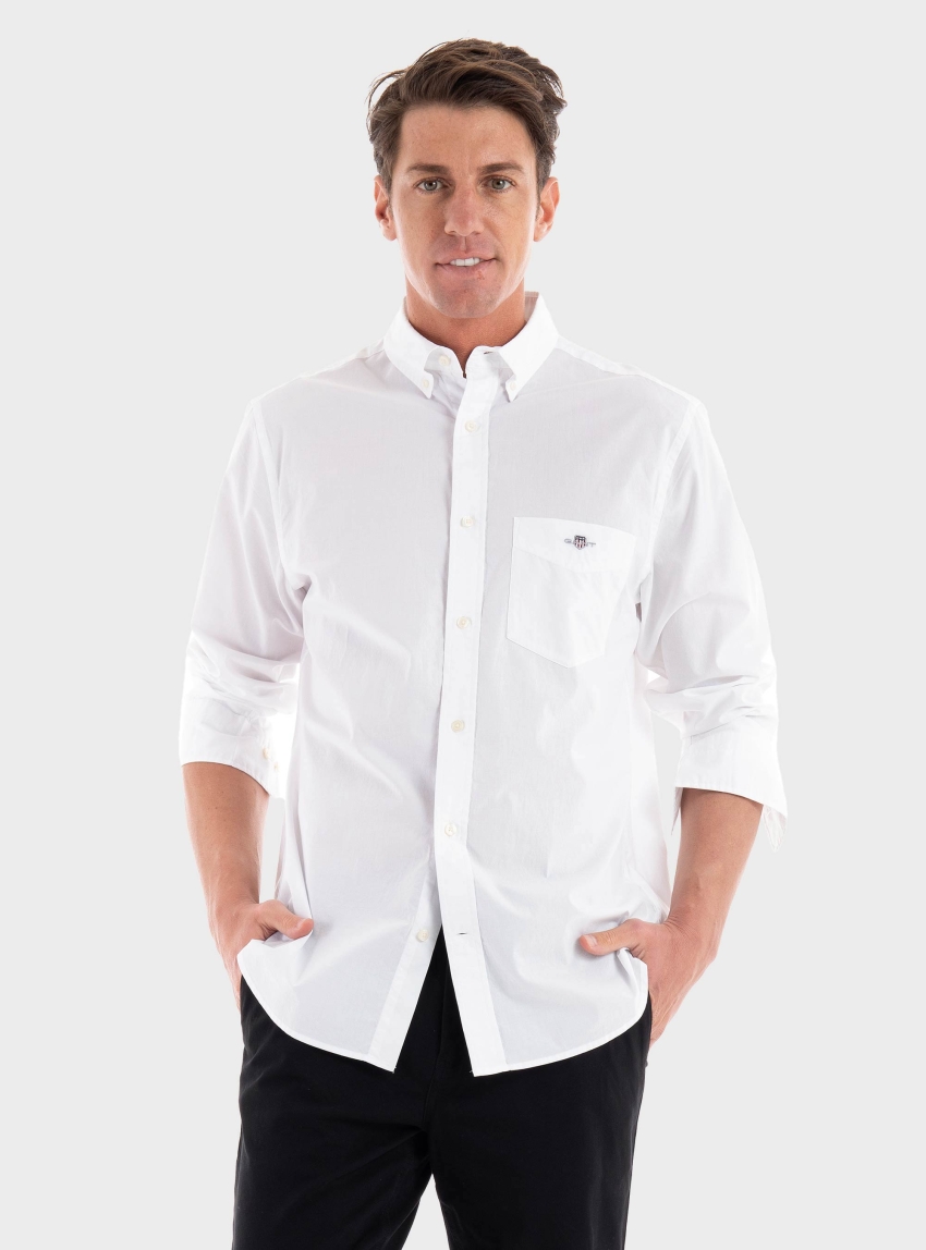Gant Regular Fit Poplin Shirt - White