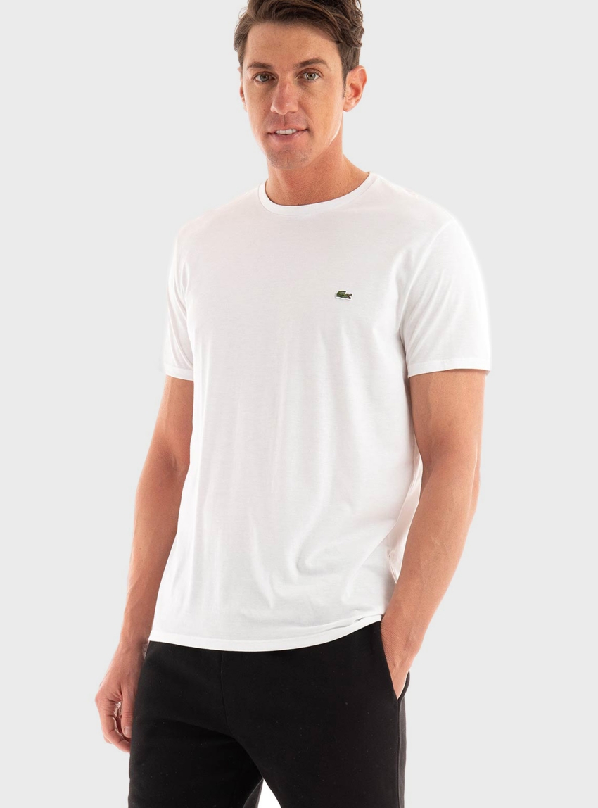 Lacoste Pima Cotton Jersey Crew Neck T-Shirt - White