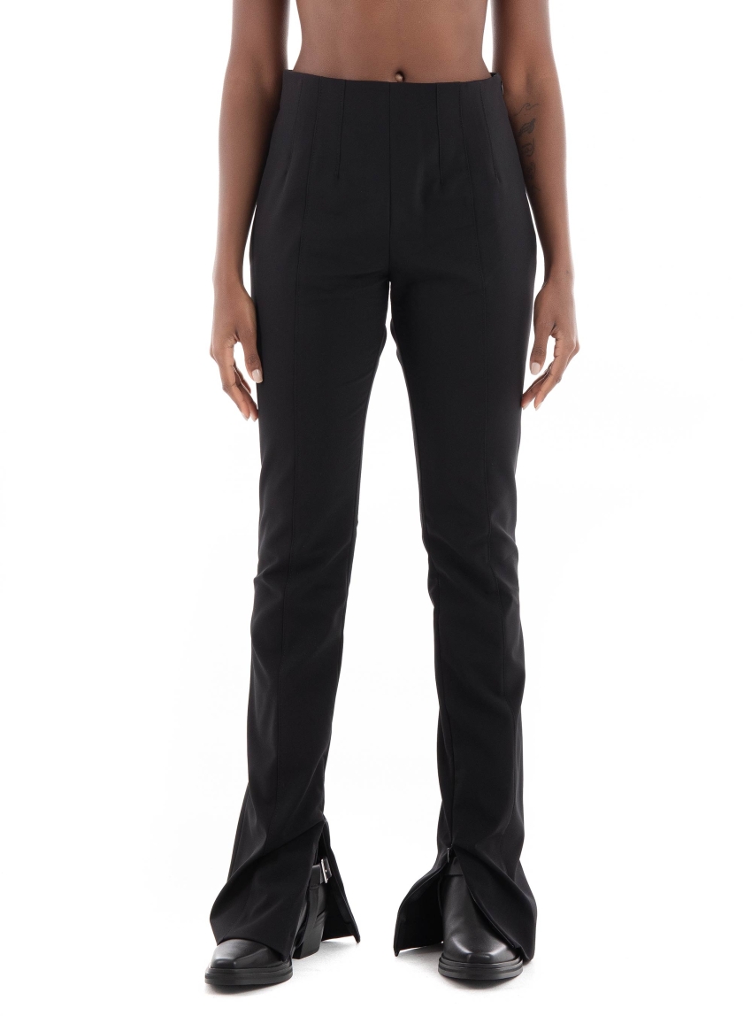 HUGO Slim Fit High Rise Pants Helifa - Black