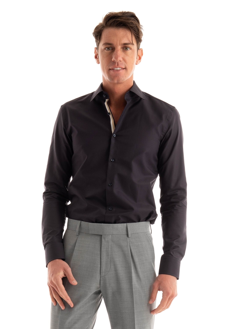 BOSS Slim Fit Shirt H-HANK-Kent-C1-214 - Dark Blue