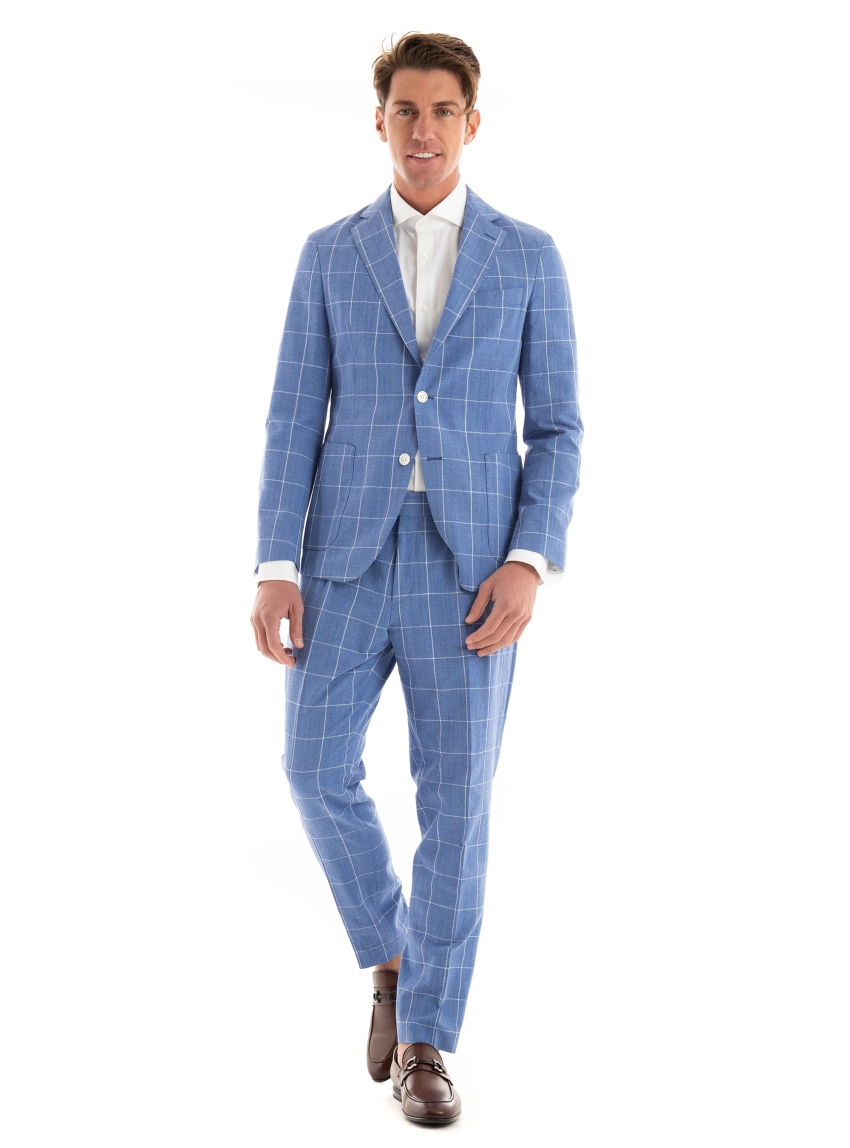 BOSS Slim Fit Suit C-Hanry-2Pcs-242 - Light Blue