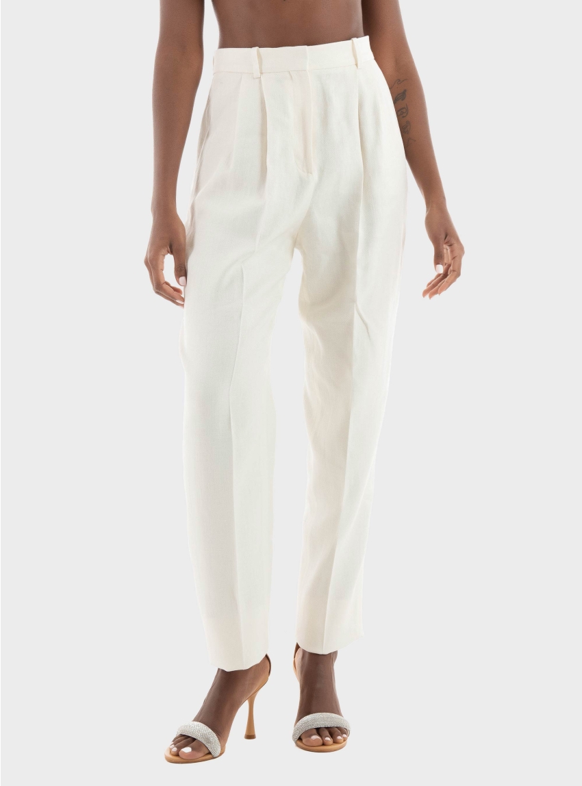 BOSS Relaxed Fit Pants Tefike - Off White
