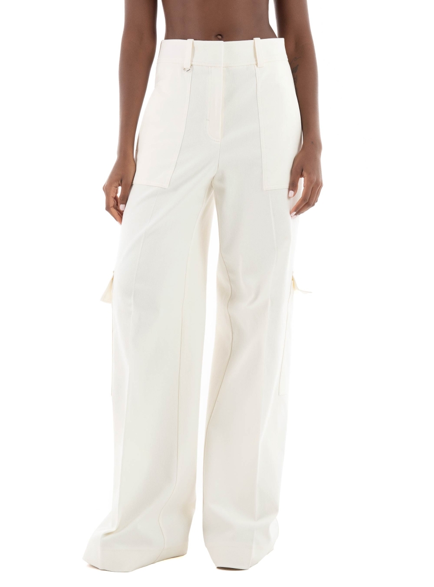 BOSS Relaxed Fit Pants Teneria - Off White