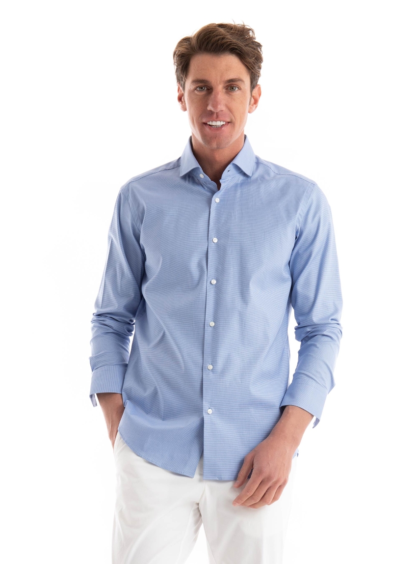 BOSS Regular Fit Shirt H-JOE-spread-C1-222 - Sky Blue