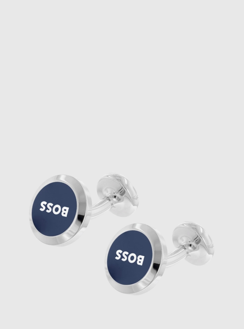 BOSS Cufflinks B-LOGOINSERT-CUF - Navy