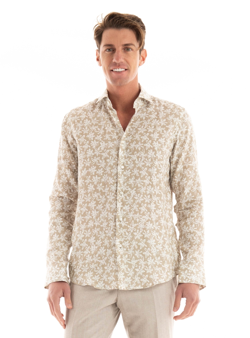 BOSS Regular Fit Shirt H-JOE-spread-C1-222 - Dark Beige