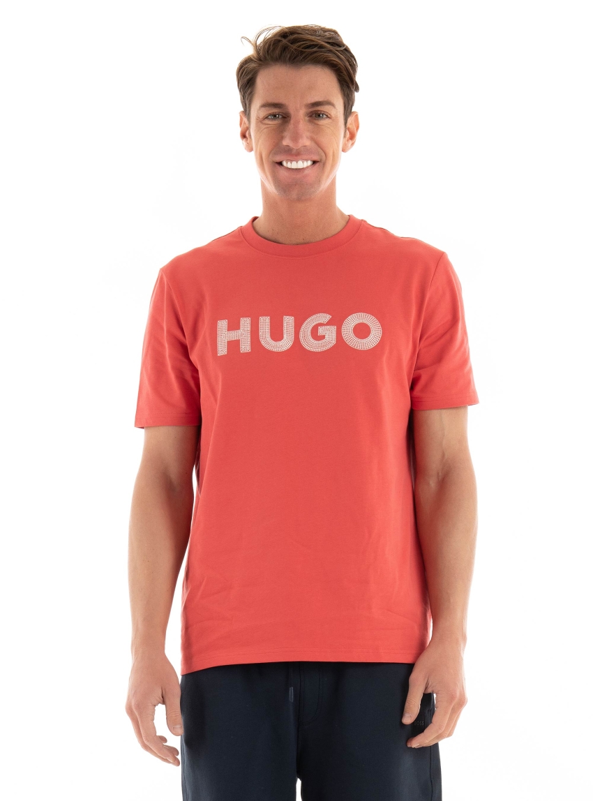 HUGO Regular Fit T-Shirt Drochet - Pale Red