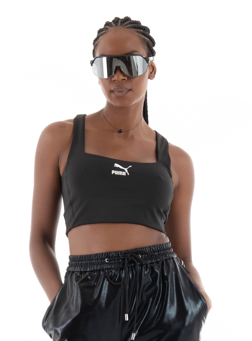 Puma T7 Crop Top - Black