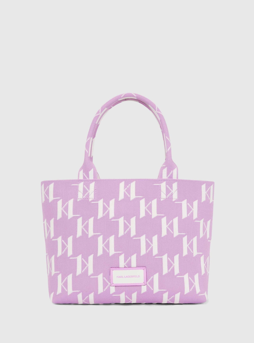 Karl Lagerfeld K/Monogram Knit Tote Bag - Violet