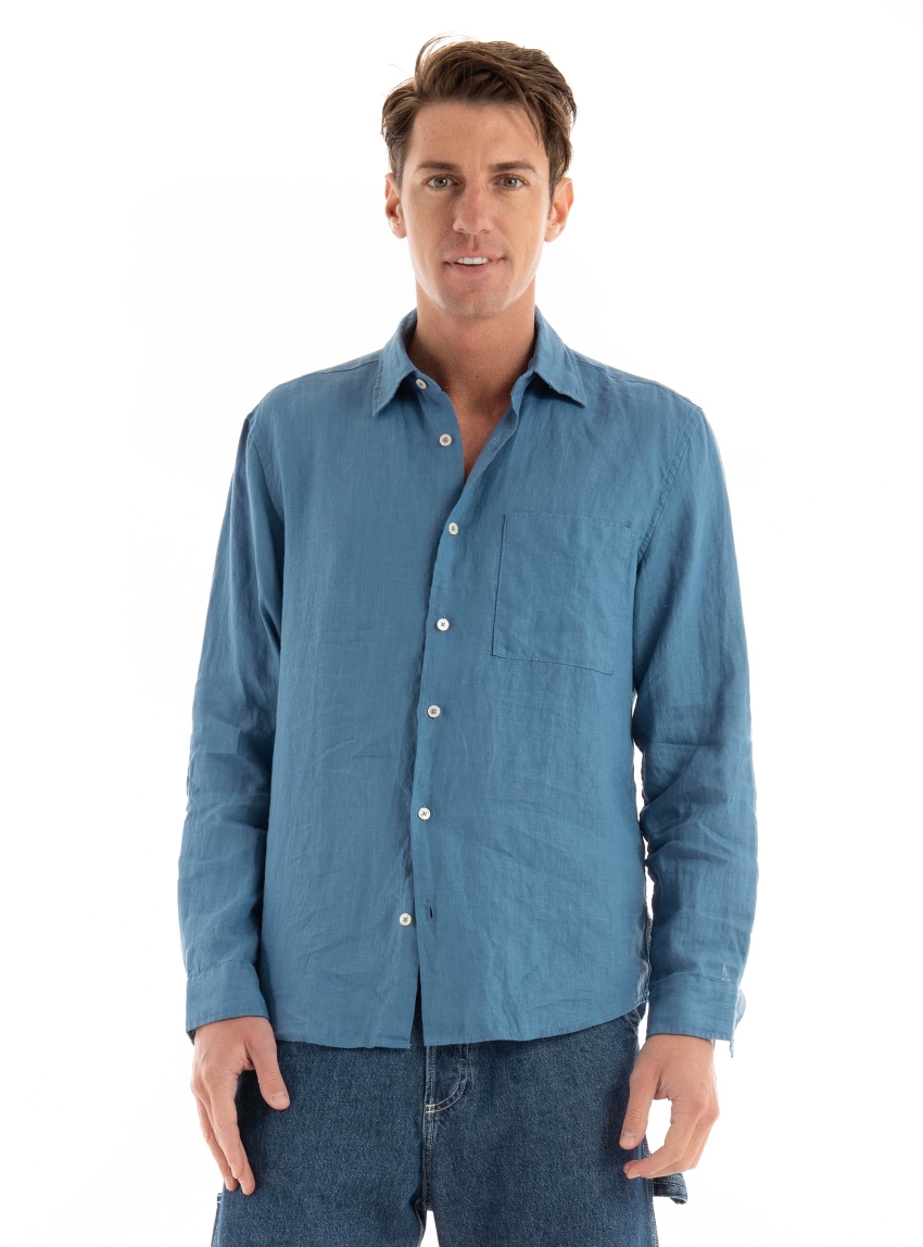 Marc O Polo Regular Fit Kent Collar Shirt - Sky Blue