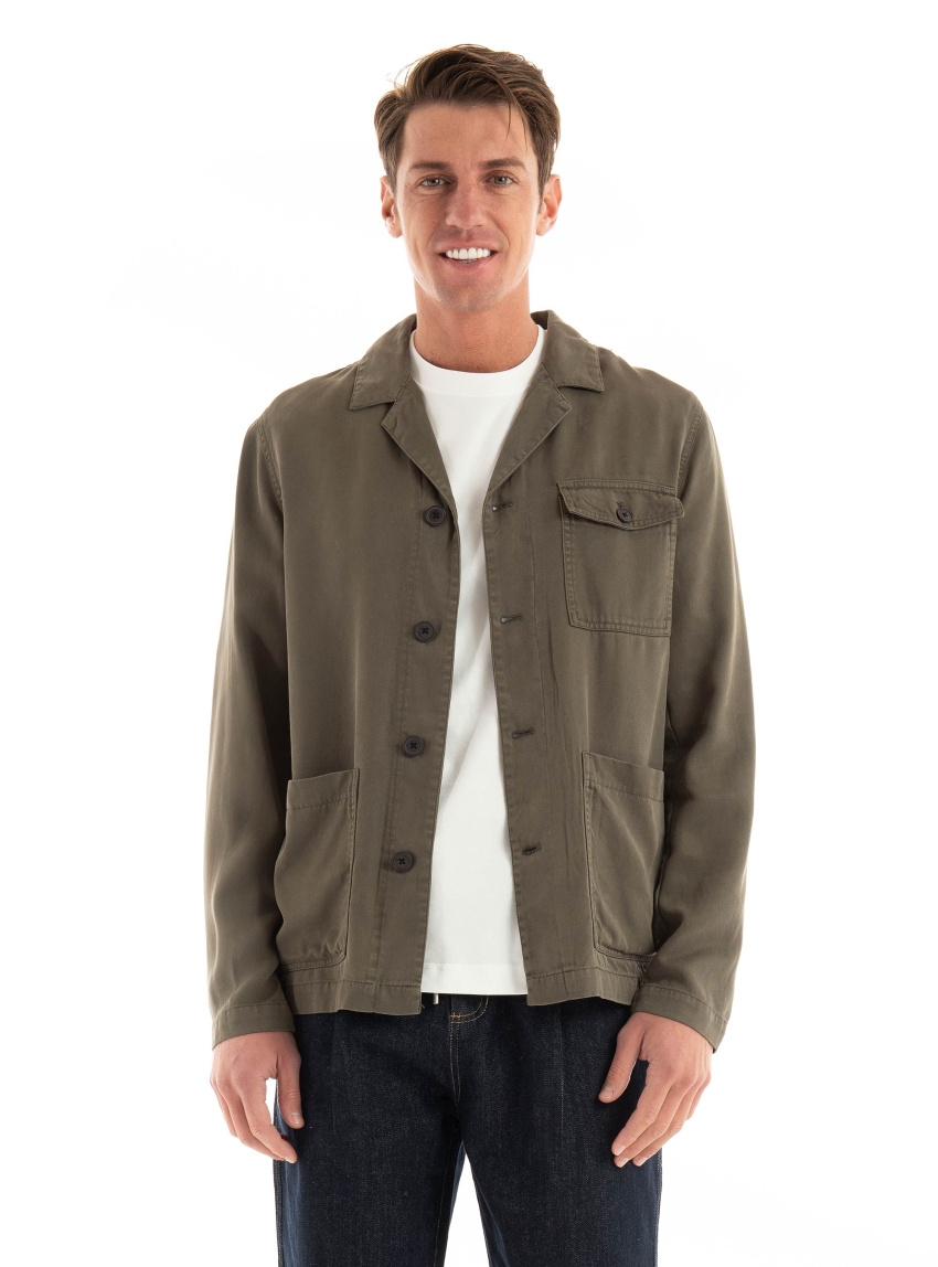 Dstrezzed Owen Railway Jacket - Dark Olive Green