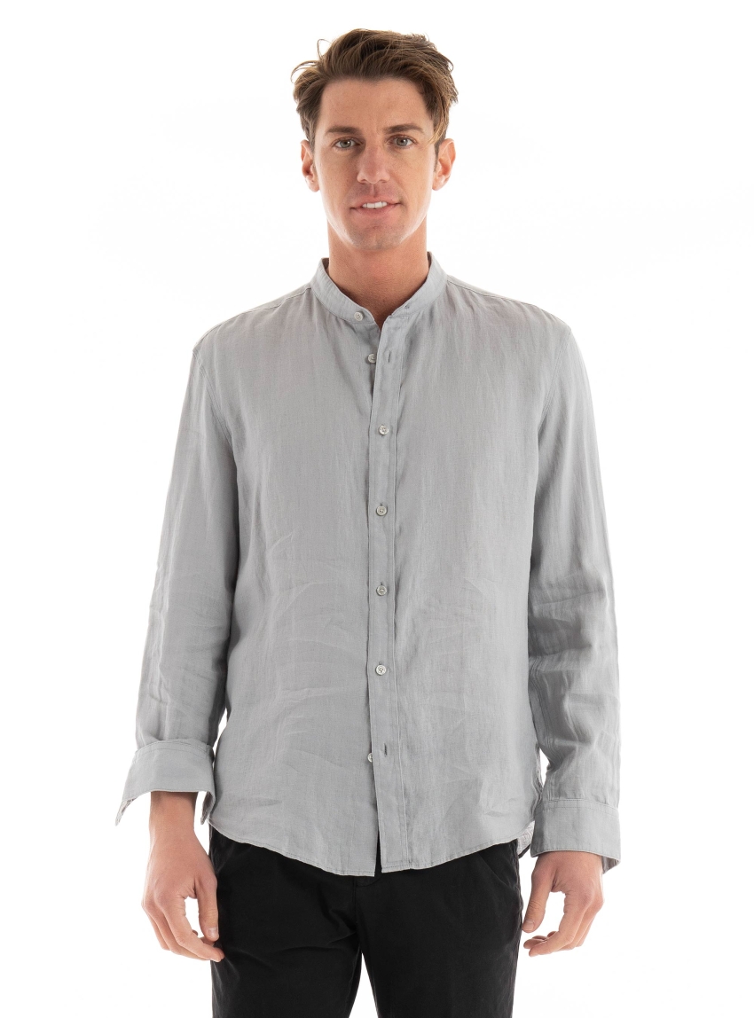 Drykorn Tarok Casual Linen Shirt - Grey