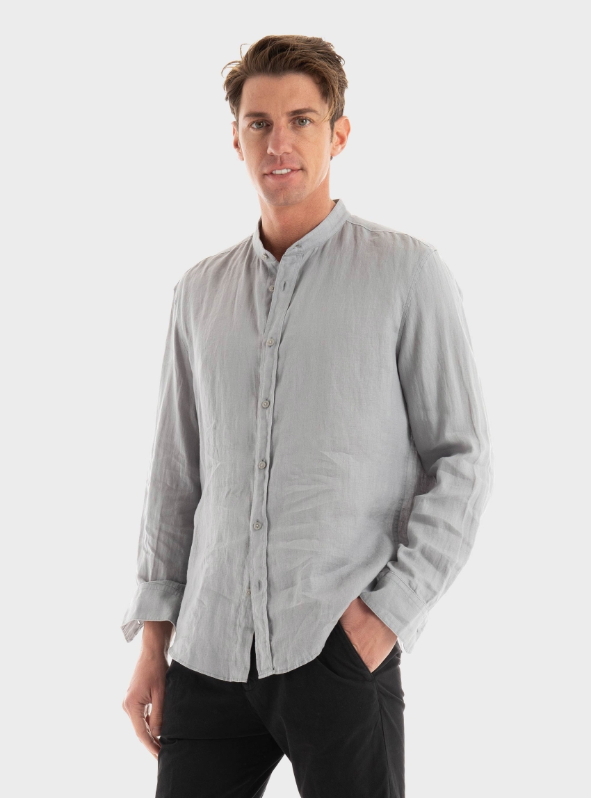 Drykorn Tarok Casual Linen Shirt - Grey
