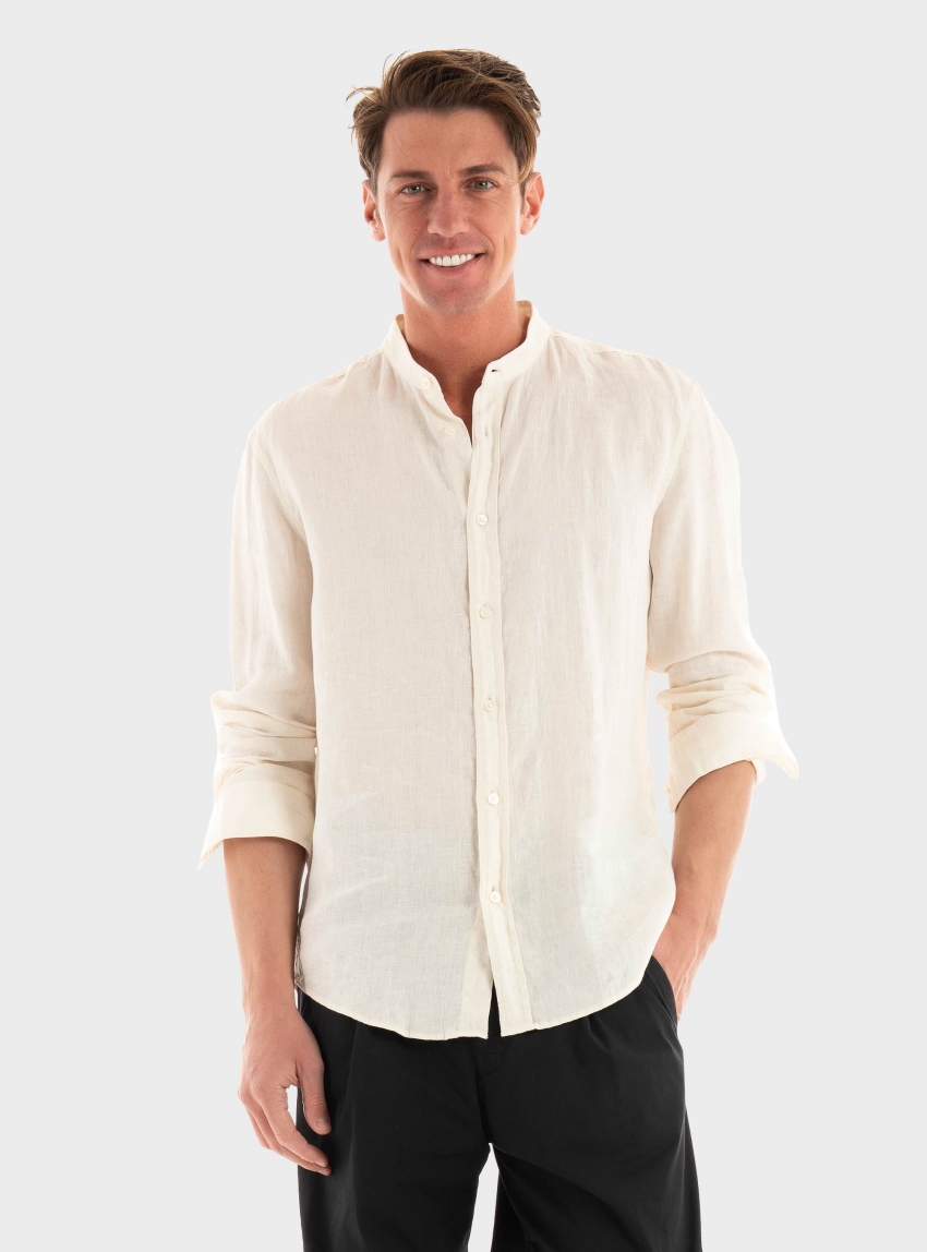 Drykorn Tarok Casual Linen Shirt - Brown